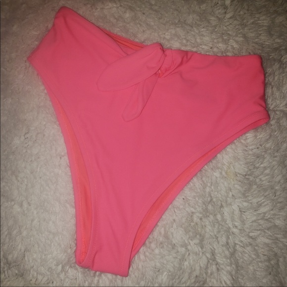 Aerie Tie High Gingham Pink Bikini - Picture 2 of 6